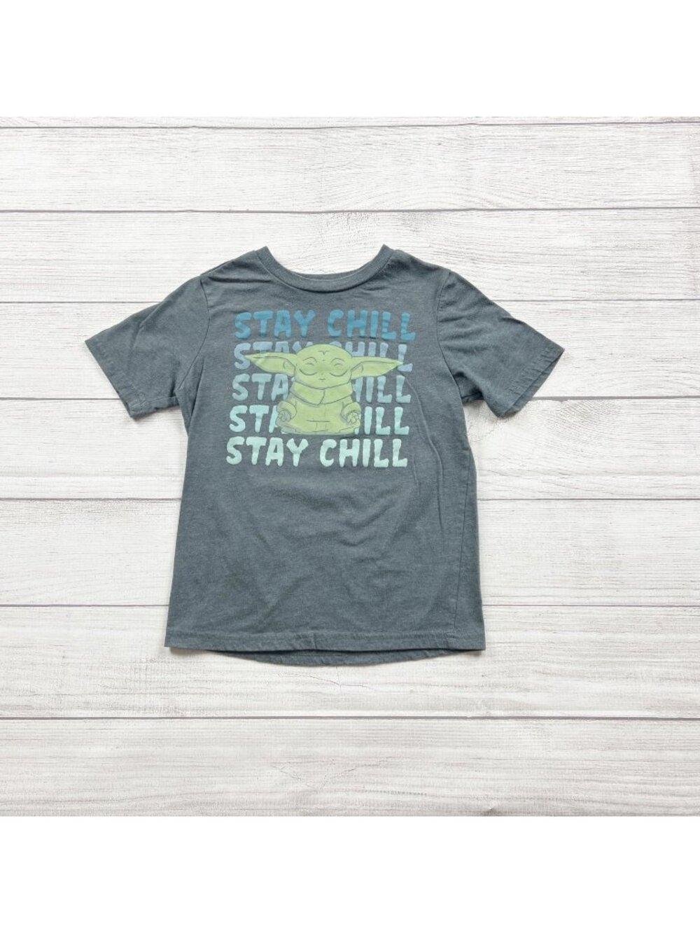 Star Wars Graphic Tee Baby Yoda Stay Chill Design Mad Engine S 6-7